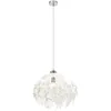 Image de Suspension - Lindby - lampe suspendue - Tissu textile - blanc chromé