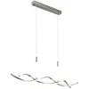 Image de Suspension ampoules LED - Lindby - lampe suspendue - - 103 x 23 x 6 cm - nickel satiné blanc