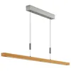Image de Suspension ampoules LED - Quitani - lampe suspendue - Bois - 118 x 3 x 4 5 cm - chêne nickel mat
