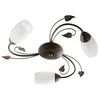 Image de Plafonnier - Lindby - lampe de plafond - Verre - noir doré brossé blanc