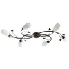 Image de Plafonnier - Lindby - lampe de plafond - Verre - 114 x 68 x 12 cm - noir doré brossé blanc