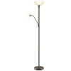 Image de Lampadaire à éclairage indirect - Lindby - lampadaire salon - - nickel satiné blanc