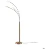 Image de Lampadaire salon ampoules LED - Lindby - lampe sur pied - - nickel mat blanc
