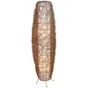 Image de Lampadaire salon - Lindby - lampe sur pied - Bois Tissu textile - marron blanc