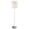 Image de Lampadaire salon - Lindby - lampe sur pied - Tissu textile - blanc nickel mat