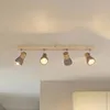 Image de Lindby Spot en béton Filiz à intensité variable (Scandinave) Gris e. a. pour Chambre coucher (à 4 lampes E14) Lampe encastrable