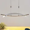 Image de LUCANDE suspension LED à intensité variable pour salon et salle à manger Marija en métal argenté