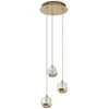 Image de LED Suspension en verre Hayley (Moderne) Transparent Verre e. a. pour Salon & Salle à manger (à 3 lampes ) Luminaire Lampe plafond
