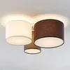 Image de Plafonnier - Lindby - lampe de plafond - Tissu textile - 58 x 54 x 25 5 cm - gris marron