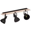 Image de Plafonnier - Lindby - spot de plafond - - 60 x 14 x 16 5 cm - noir bois