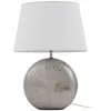 Image de Lindby Lampe à poser Florentino en Blanc Textile e. a. pour Salon & Salle manger (1 lampeà E27) textile