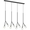 Image de Lucande Suspension Carlea à intensité variable (Moderne) en Noir Métal e. a. pour Salon & Salle manger (à 8 lampes E27) Luminaire