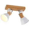 Image de Lindby Spot Merela à intensité variable (Scandinave) en Marron Bois e. a. pour Salon & Salle manger (à 2 lampes E14) Lampe
