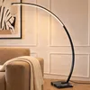 Image de Lampadaire ampoules LED - Lindby - lampadaire arqué salon - - noir