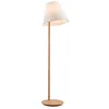 Image de Lampadaire salon - Lucande - lampe sur pied - Tissu textile Bois - blanc chêne