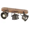 Image de Plafonnier - Lindby - spot de plafond - Bois - 45 x 16 x 17 5 cm - marron noir