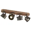 Image de Plafonnier - Lindby - spot de plafond - Bois - 62 x 16 x 19 5 cm - marron noir