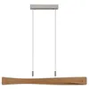 Image de Suspension ampoules LED - Lindby - lampe suspendue - Bois - 118 x 12 x 9 8 cm - nickel mat bois