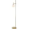 Image de Lampadaire moderne Maytoni - Métal couleur or - Abat-jour en verre blanc - 1 ampoule non incluse E14 40W 220V