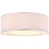 Image de Plafonnier Maytoni Moderne rond en Métal coleur chrome plafonnier en tissu gris 4 ampoules excl. 60 W E27 220V