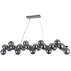 Image de Suspension Maytoni Style moderne Loft Armature en Métal couleur chrome abat-jours en verre 25 amp. filament excl. G9