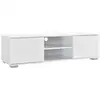 Image de En.casa meuble tv avec compartiments et portes buffets bas téléviseur armoire bas 34,5cm x 120cm x 40cm mdf blanc