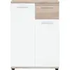 Image de Jacky meuble de rangement classique blanc mat et décor chene - l 60 cm 2351