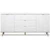 Image de Göteborg Buffet Bas - Style Scandinave - Décor Chene Et Blanc - L 180 Cm
