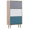 Image de Finori armoire à chaussures c-uba 42 chêne sonoma et tricolore 2848
