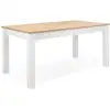 Image de Table A Manger Extensible Bergen - Décor Chene Artisan Et Blanc - Rallonge 55 Cm - Jusqu'a 12 Personnes