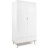 Image de Armoire De Chambre - Göteborg 61 - Chene Sonoma / Blanc - 2 Portes Battantes - 90 X 55 X 180 Cm