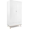 Image de Armoire de chambre - GÖTEBORG 61 - Chêne sonoma / Blanc - 2 portes battantes - 90 x 55 x 180 cm