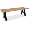 Image de Table A Manger Granada Extensible - Style Industriel - 6/10 Personnes - 2 Rallonges 40 Cm - L 157/237 X P 90 X H 75 Cm -