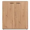 Image de CALICOSY - Meuble à chaussures 2 portes - 24 Paires - L100 x H110 cm - Chêne clair