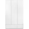 Image de Armoire 3 portes 2 tiroirs blanc - l120 x h191cm