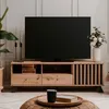 Image de Meuble TV - MEDAN - 1 porte + 2 tiroirs - Chêne artisan et anthracite