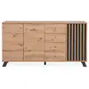 Image de Buffet 3 portes et 4 tiroirs décor chêne artisan l160 cm - lublin AUC4251182714841