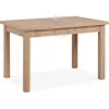 Image de Table à manger extensible LONGFORD - 6 à 10 personnes - Mélaminé chêne - L120-200 x H76 x P80 cm