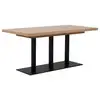 Image de Table a manger extensible quadrato - 8 a 12 personnes - mélaminé chene et noir - l160-240 x h75 x p80 cm QUADRATO003508