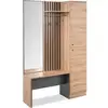Image de Vestiaire Avec Miroir - Medan 42b - Anthracite / Chene Artisan - 122 X 190 X 37 Cm