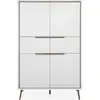 Image de Buffet Haut - Arona 53b - Blanc / Chene Artisan - 4 Portes, 2 Tiroirs - 175 X 90 X 38 Cm