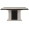 Image de Table extensible arona novara rectangulaire 160 200 x 90 x 76 cm sable noir 003777