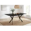 Image de Table à Manger Extensible PULA - Ardoise & Noir - Rectangulaire - 10 personnes - 160-200 x 76 x 90 cm