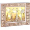 Image de Calendrier de lAvent bricolage en bois avec éclairage LED - HENRY BRUBAKER - Père Noël volant - 24 tiroirs