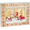 Image de BRUBAKER Calendrier de lAvent bricolage avec éclairage LED - 24 Tiroirs à remplir - en Bois - Le Père Noël dans la forêt