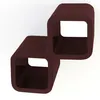 Image de Etagere Mur Cubes Bouteilles De Vin Brun Fonce