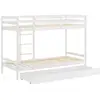Image de Lit Superposé Homestyle4u 90x200 Cm Blanc Bois