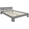 Image de Lit Homestyle4u Futon 160x200 Gris Pin Bois