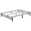 Image de Lit Palette Homestyle4u 140x200 Cm Gris Bois Massif