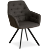 Image de Chaise Homestyle4u 59x88x57 Cm Gris Polyester